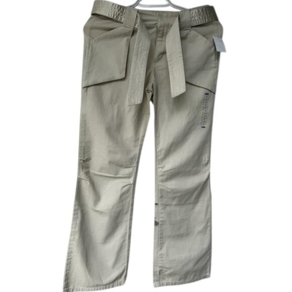 Old Navy girls' cream pants with satin belt size 12 NWT - Picture 2 of 4